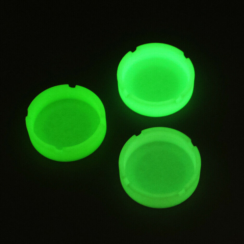 Weed Vaping Accessories - Creative Round Luminous Silicone Soft Ashtray
