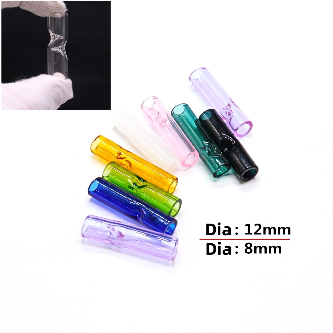 4PCS Round mouth Glass Cigaret - Accessories For Vaping recension och pris
